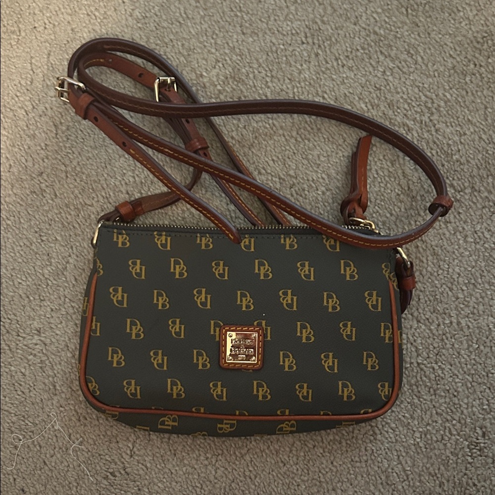 Dooney & Bourke Black and Tan Crossbody Bag